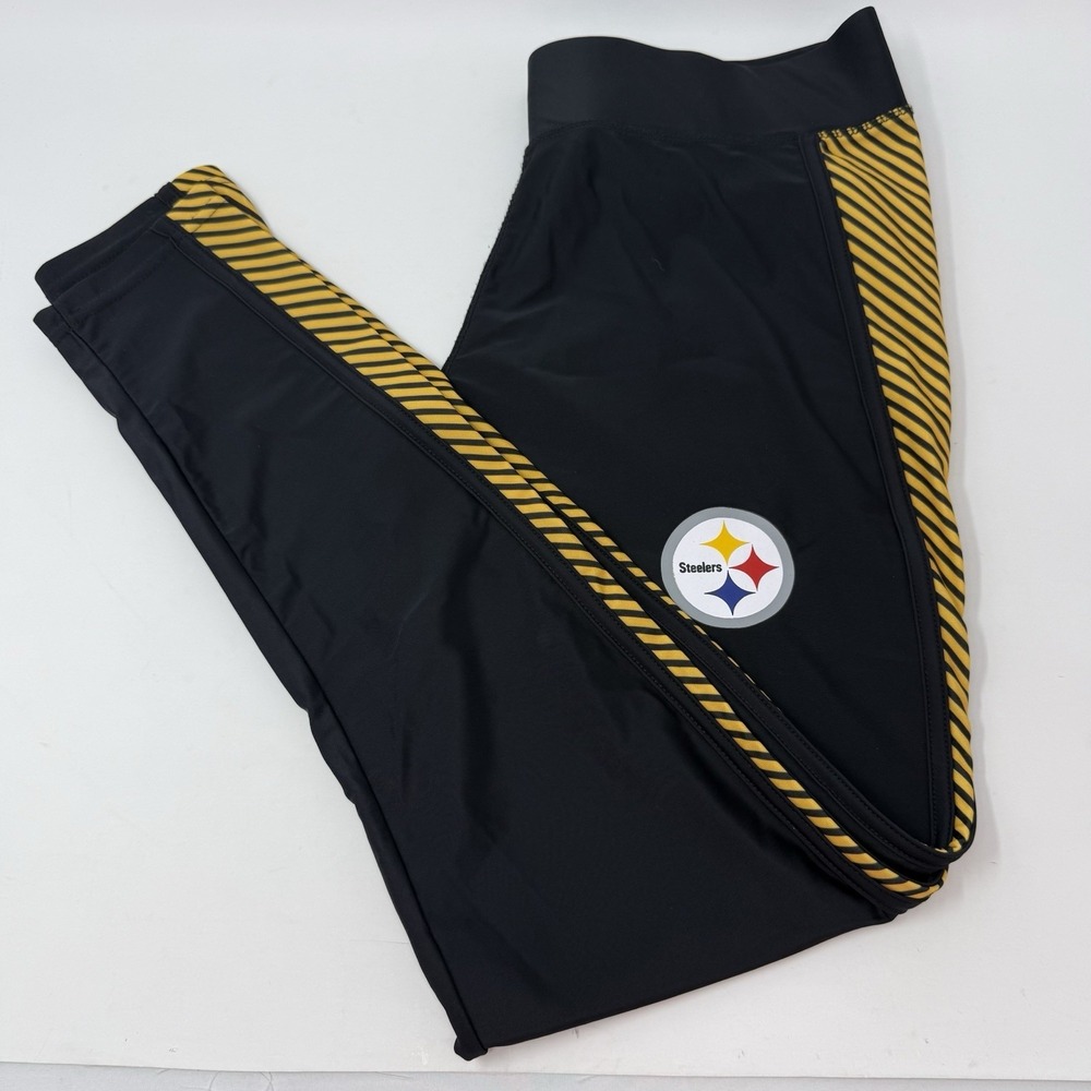 Pittsburgh Steelers Leggings Women's Size LargeBlack Yellow  NFL Football